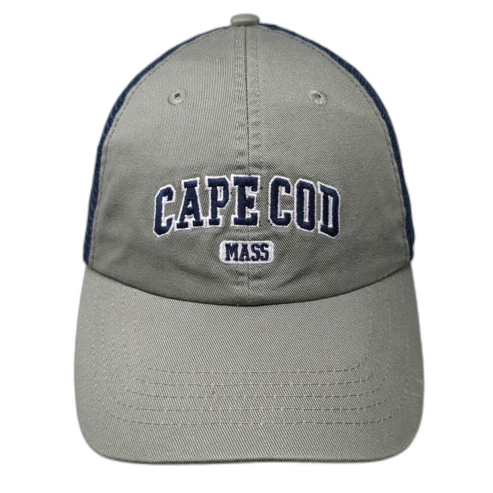 Cuffy's Cape Cod Massachusetts Trucker Hat Gray Blue Mesh One Size Snapback